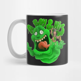 A Boy and his Slimer Mug